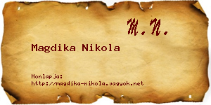 Magdika Nikola névjegykártya